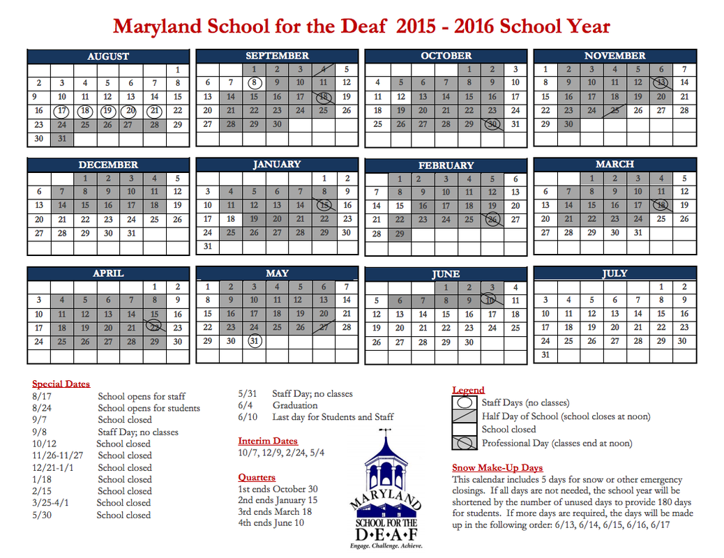 School Calendar MSD Middle School Columbia